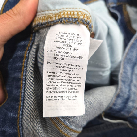 Madewell Medium Wash High-Rise Denim Shorts Size 31 NWT Raw Hem Rolled Cutoffs - Picture 9 of 11